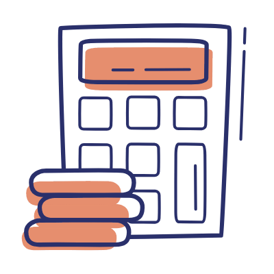 Calculator Coins, Animated Icon, Motif