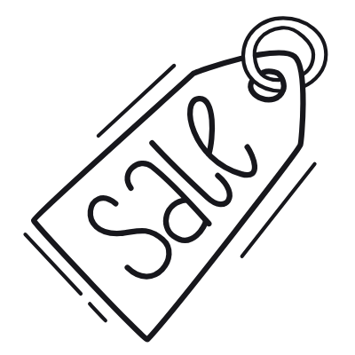 Sale Price Tag, Animated Icon, Outline