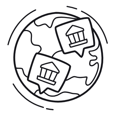 Globe Branch, Animated Icon, Outline