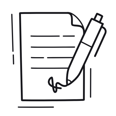 File Signature, Animated Icon, Outline