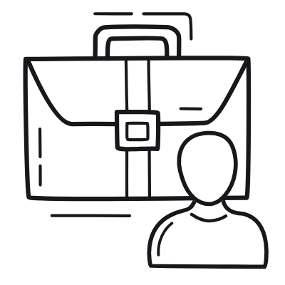 Briefcase Portfolio, Animated Icon, Outline