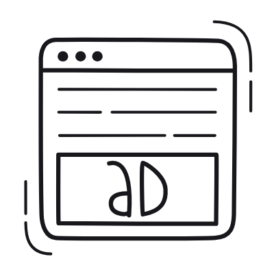 Web Advertising, Animated Icon, Outline