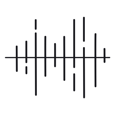 Sound Waves, Animated Icon, Outline