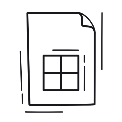 File Google Sheet, Animated Icon, Outline