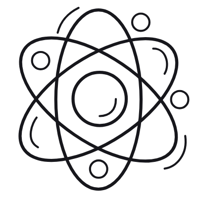 Atom, Animated Icon, Outline