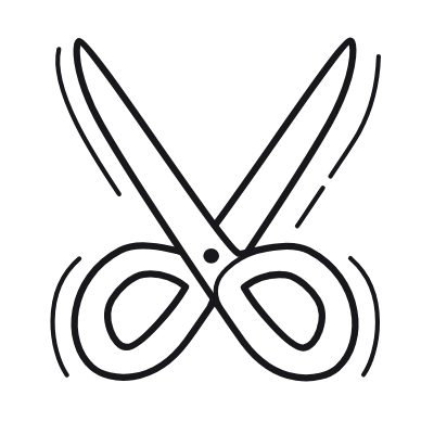 Scissors, Animated Icon, Outline