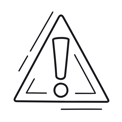 Warning Triangle, Animated Icon, Outline