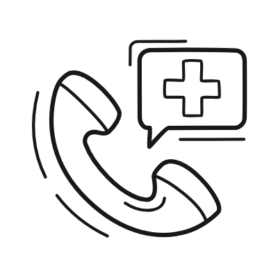 Phone Emergency, Animated Icon, Outline