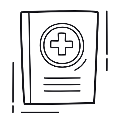 Medical Book, Animated Icon, Outline