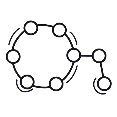 Molecule, Animated Icon, Outline