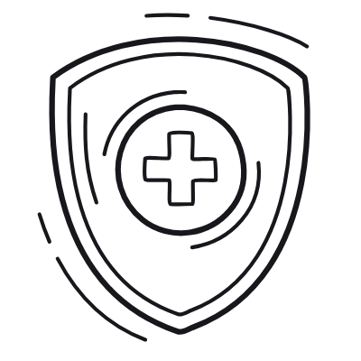 Shield Medical, Animated Icon, Outline