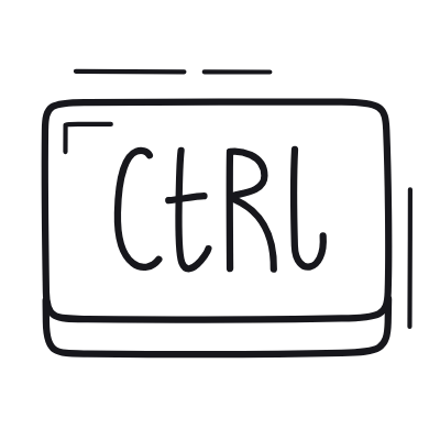 Ctrl Key, Animated Icon, Outline