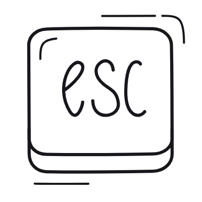 Esc Key, Animated Icon, Outline