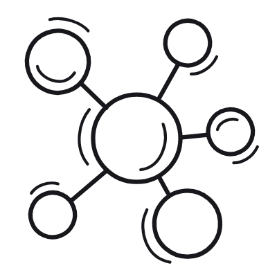 Hub Network, Animated Icon, Outline