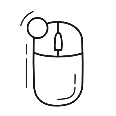 Mouse Click Left, Animated Icon, Outline