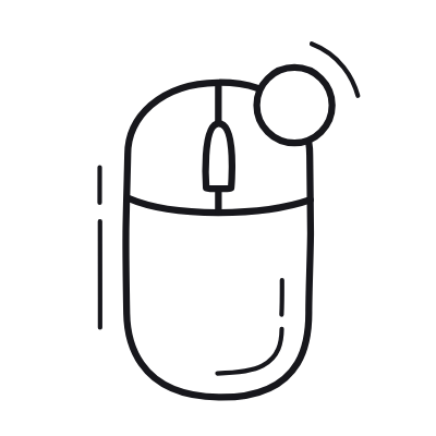 Mouse Click Right, Animated Icon, Outline