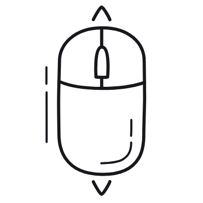 Mouse Scroll, Animated Icon, Outline