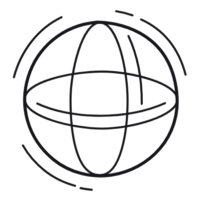 Sphere, Animated Icon, Outline