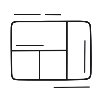 Grid Bento, Animated Icon, Outline
