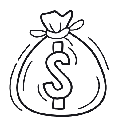 Dollar Bag, Animated Icon, Outline