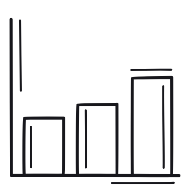 Bar Chart Vertical Grow, Animated Icon, Outline