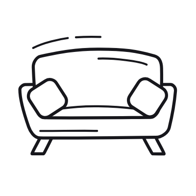 Sofa, Animated Icon, Outline