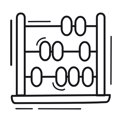 Abacus, Animated Icon, Outline