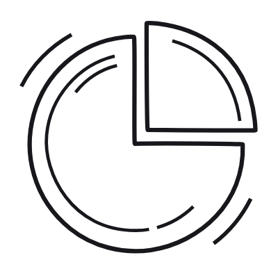 Pie Chart, Animated Icon, Outline