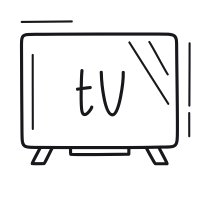 TV, Animated Icon, Outline