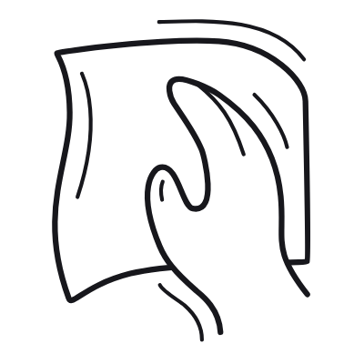 Hand Wiping, Animated Icon, Outline