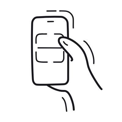 Smartphone QR Code, Animated Icon, Outline