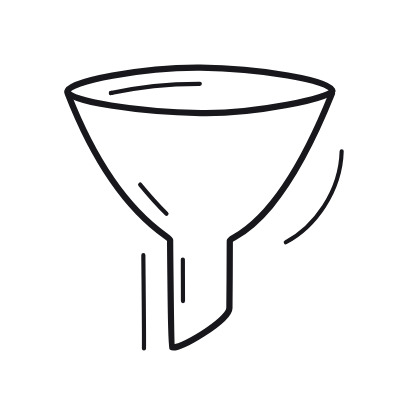 Funnel, Animated Icon, Outline