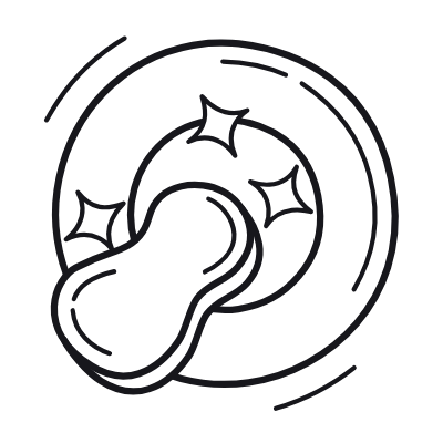 Plate Cleaning, Animated Icon, Outline