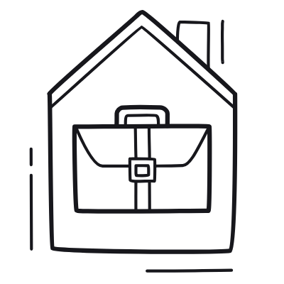 Home Briefcase, Animated Icon, Outline