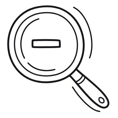 Magnifier Minus, Animated Icon, Outline