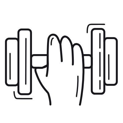 Weightlift, Animated Icon, Outline