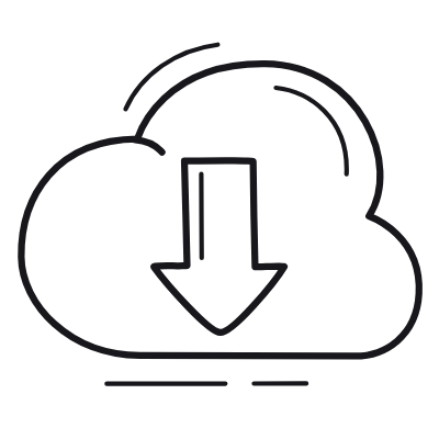 Cloud Download, Animated Icon, Outline