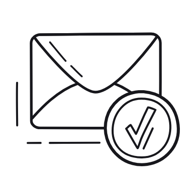 Mail Check, Animated Icon, Outline