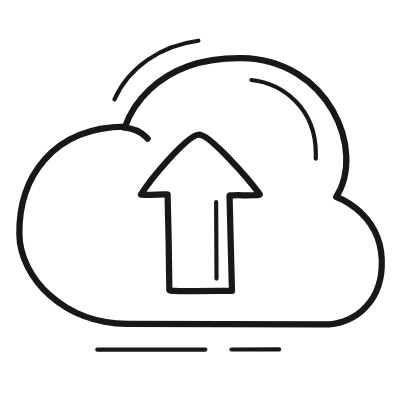 Cloud Upload, Animated Icon, Outline