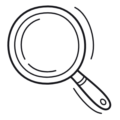 Magnifier, Animated Icon, Outline