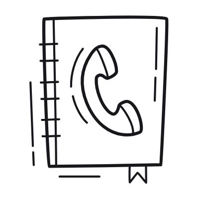 Phone Book, Animated Icon, Outline