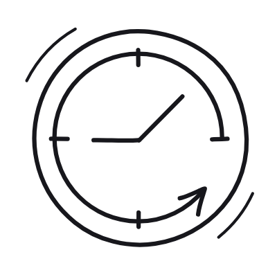Time Reversed, Animated Icon, Outline
