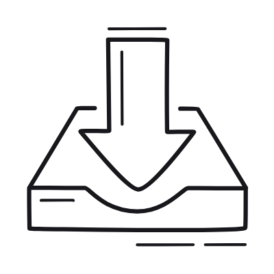 Inbox Download, Animated Icon, Outline