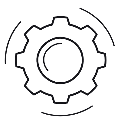 Cog, Animated Icon, Outline