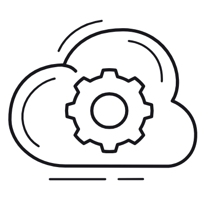 Cloud Settings, Animated Icon, Outline
