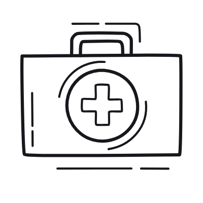 First Aid Kit, Animated Icon, Outline
