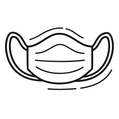 Medical Mask, Animated Icon, Outline
