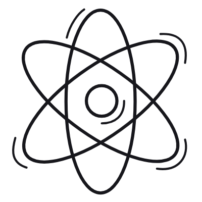 Atom, Animated Icon, Outline