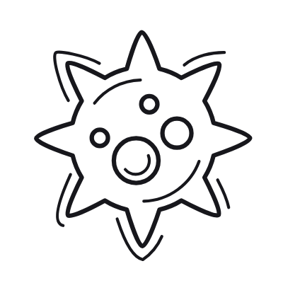 Virus, Animated Icon, Outline