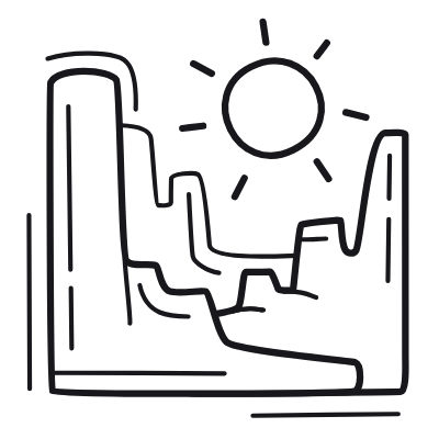 Grand Canyon, Animated Icon, Outline